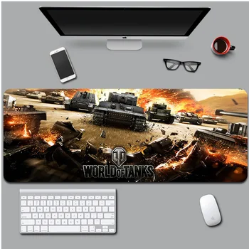 Подложка за мишка World of Tanks, нова голяма подложка за мишка с размер 900x400 мм, лаптоп, детска клавиатура, игри на тепиха, игрови аксесоари