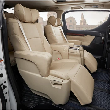 Покривала за автомобилни седалки, ушити по поръчка, за Toyota 2015-2022 Alphard 2019-2022 Vellfire на 7 места, пълен комплект за предните средни и задните седалки