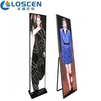 Пълноцветен рекламен плакат за помещения, led дисплей, огледален led екран със стойка P2.5
