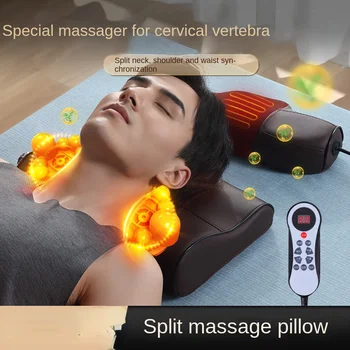 Самостоятелна масажор за врата, кръста, гърба, раменете и врата, въздушна възглавница за масаж на врата, мултифункционален електрически месене за дома, релакс