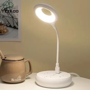 Светодиодна настолна лампа за четене в спалнята, сгъваема мини настолна лампа с директна USB връзка, преносима нощна лампа, нощна лампа за студенти в общежитието