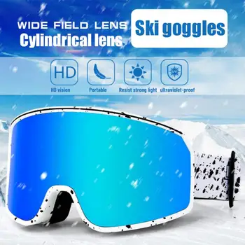 Ски очила за мъже и жени, зимни фарове за ски очила за сняг с безплатна маска, двуслойни очила за каране на сноуборд UV400, спортни аксесоари