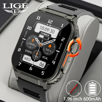 Смарт часовници LIGE Bluetooth покана, мъжки IP68 водоустойчив спортен фитнес тракер, голяма батерия с капацитет 600 mah, монитор здраве, женски умен часовник