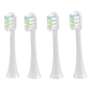 Сменяеми глави за четка за зъби 4 бр. за Xiaomi SOOCAS V1X3/X3U X1/X3/X5, електрически накрайник за четка за зъби, бели