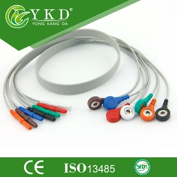 Съвместима с 7-выводным динамичен терминал DIN тип, метална катарама, кабел холтеровской ЕКГ американския стандарт Din 1,5 мм