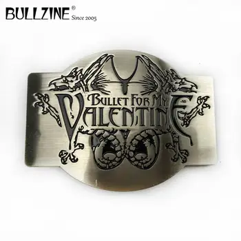 Тока за колан Bullzine Valentine с черен емайл FP-03095 подходящ за колан с ширина 4 виж