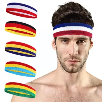 Цветните спортни ленти на главата, еластична гума футбол, тенис, йога, впитывающий пот памук, превръзка за джогинг, ленти за коса Gy H3T0