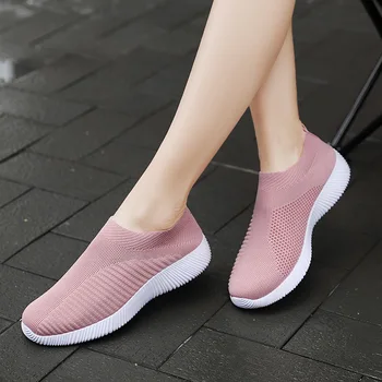 чорапи и спортни обувки на равна подметка ежедневни лека дамски обувки за бягане размер 35-43 дамски спортни обувки без връзки женската тенис